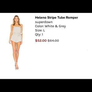 BY THE WAY grey stripe romper